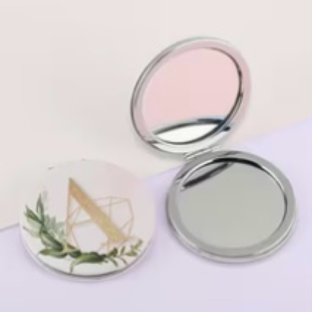 Letter “A” Monogram Floral Compact Mirror NIP - Picture 3 of 7